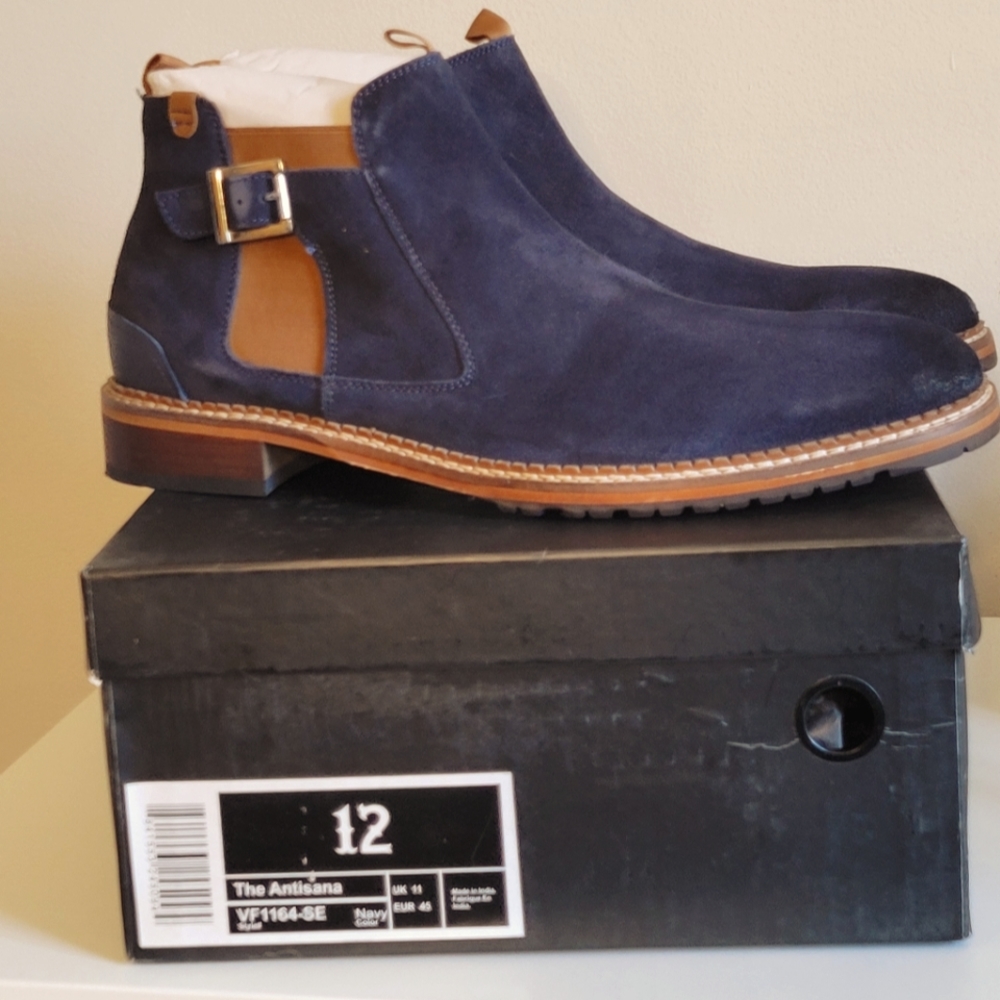 Vintage Foundry Co. Men's Suede Boots Navy size 12